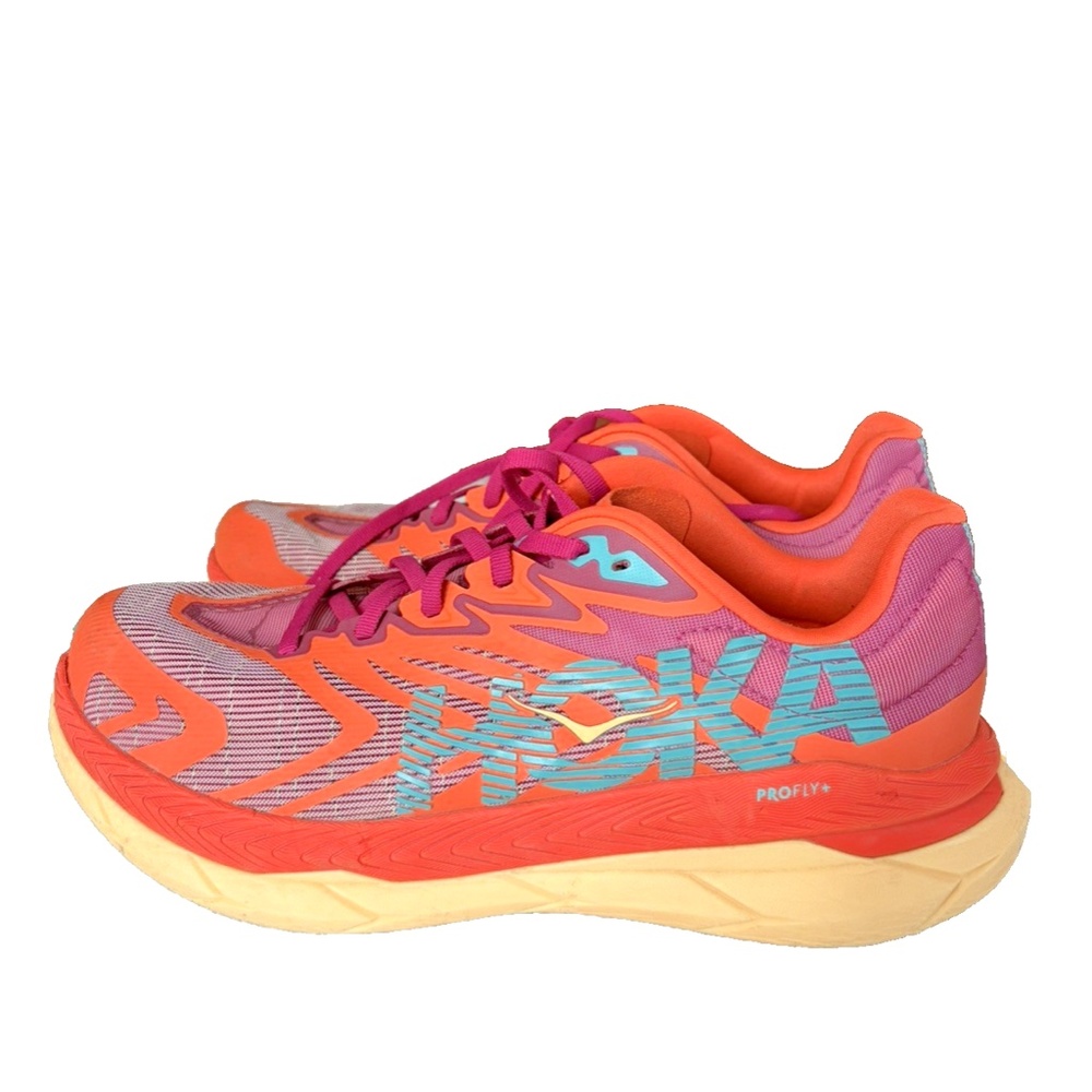 HOKA ONE ONE Tecton X 2 Cherries Jubilee Flame Trail Race Sneaker Womens 10.5B - Picture 2 of 12